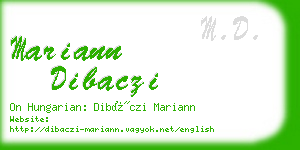 mariann dibaczi business card